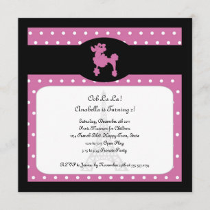 Caniches en la invitación cuadrada de las rosas