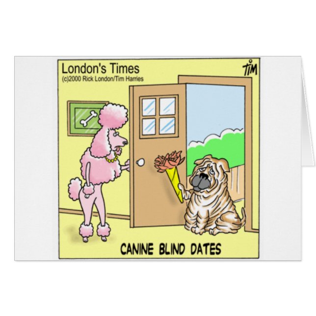 Canine Blind Dates Funny Dog Personalizados Regalo (Anverso (Horizontal))