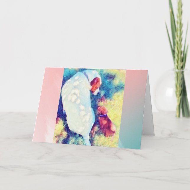 Canine Friends Blank Tarjeta 5x7 (Anverso)