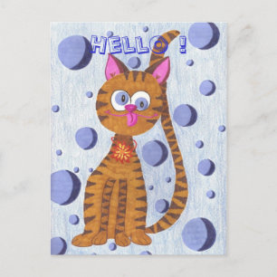 Cannelle, el gato "¡Hola!" postal