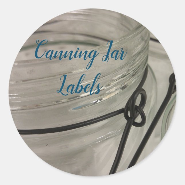 Canning Jar Labels Pegatinas Classic round (Anverso)