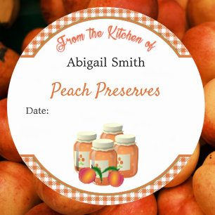 Canning Pegatina Peach Gingham