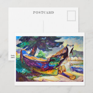 Canoa de guerra india Emily Carr Tarjeta posta