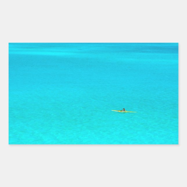 Canoa de Ugatillo en el pegatina rectangular de Bo (Anverso)