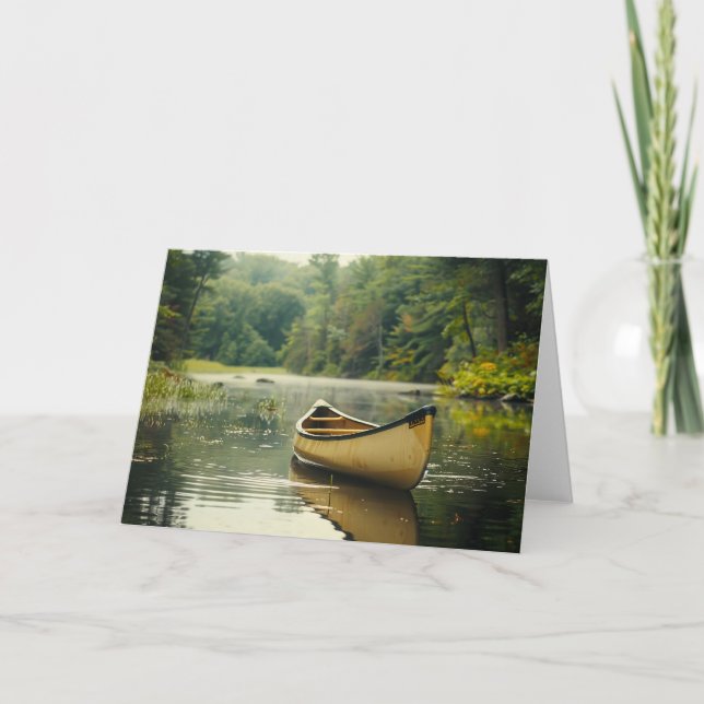 Canoa en un río (Anverso)