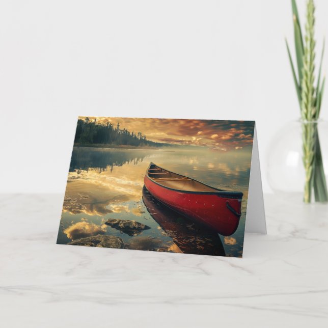 Canoa en un río (Anverso)