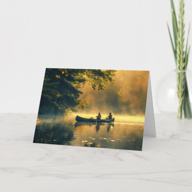Canoa en un río (Anverso)