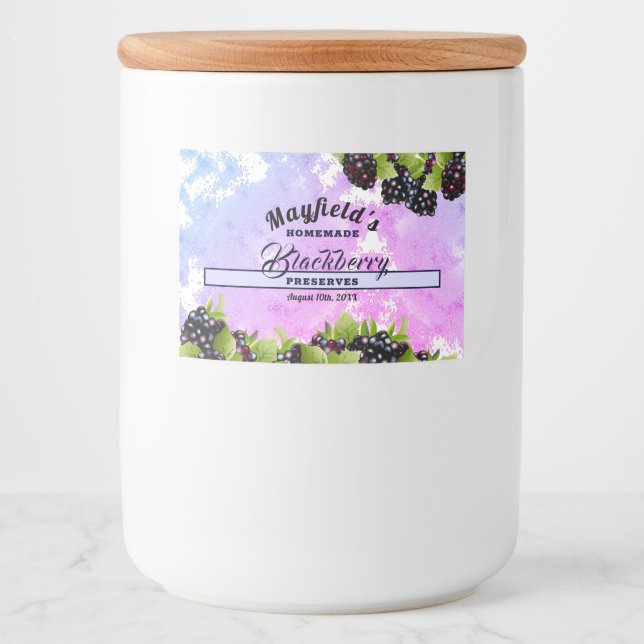 Cañón de frutas de Blackberry | Etiqueta de Jam Ja (Anverso)