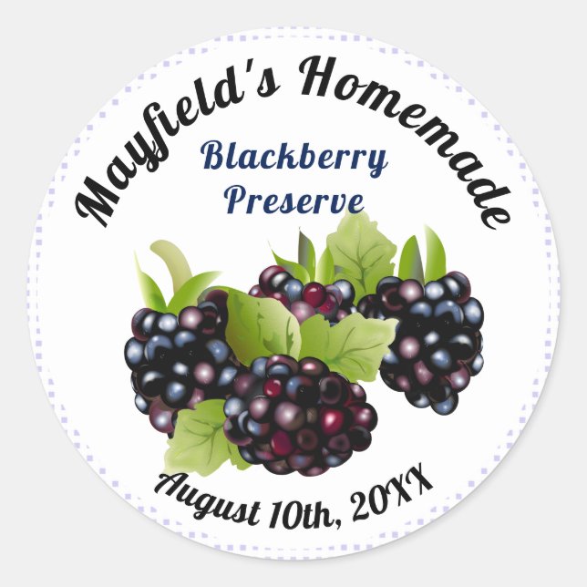 Cañón de frutas de Blackberry | Etiqueta de Jam Ja (Anverso)