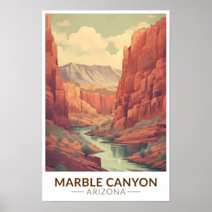 Cañón de Mármol Arizona Viaje Arte Vintage