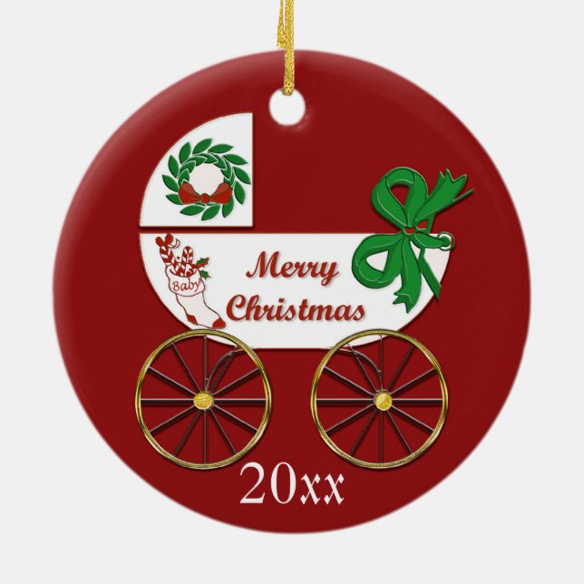 Cañón de ornamentos de Navidad para bebés (Atrás)
