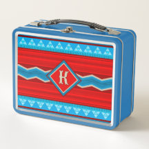 Cañón del río suroeste Turquesa roja monogramada