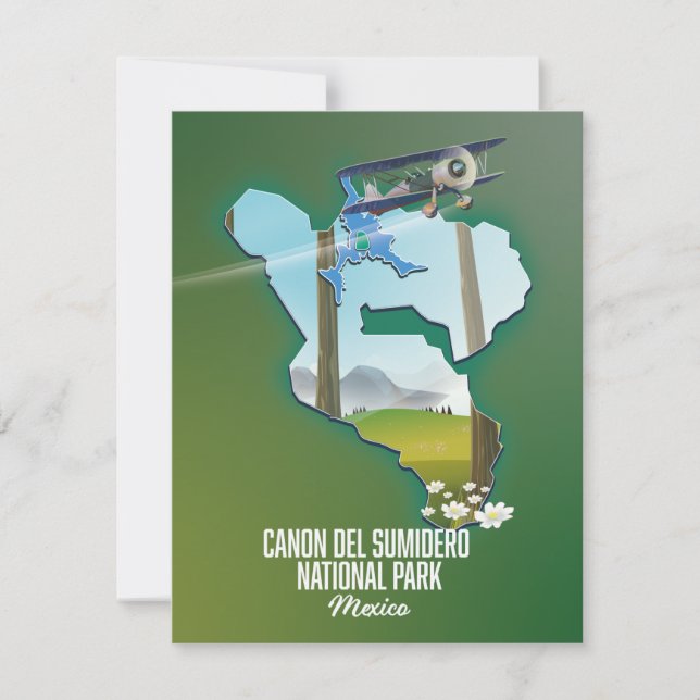 Cañón del Sumidero, mapa de México (Anverso)
