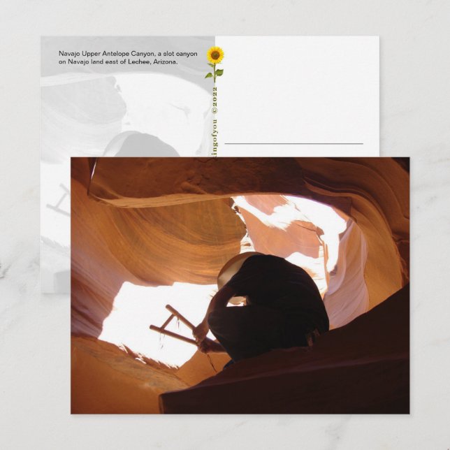 Cañón Navajo Superior Antelope (2) - postal (Anverso / Reverso)