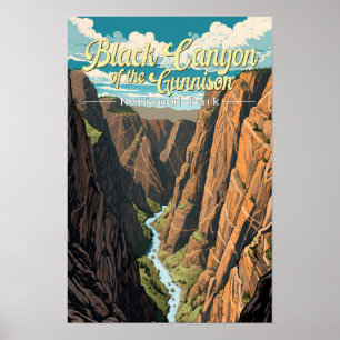 Cañón Negro Del Arte Del Parque Nacional Gunnison