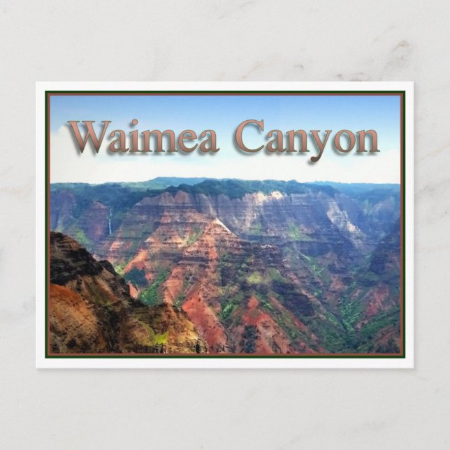 Cañón Waimea, postal (Anverso)