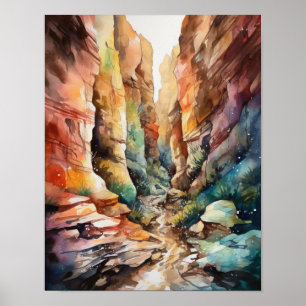 Cañones de ranura Utah Poster de impresión de arte