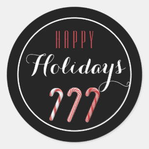 Cañones rojos y blancos feliz Pegatina de vacacion