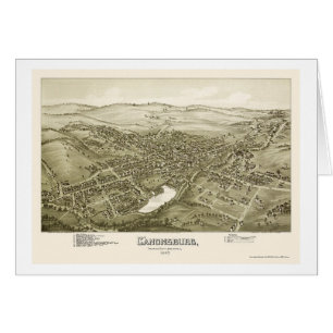 Canonsburg, mapa panorámico del PA - 1897
