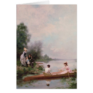 Canotaje en el río, siglo XIX