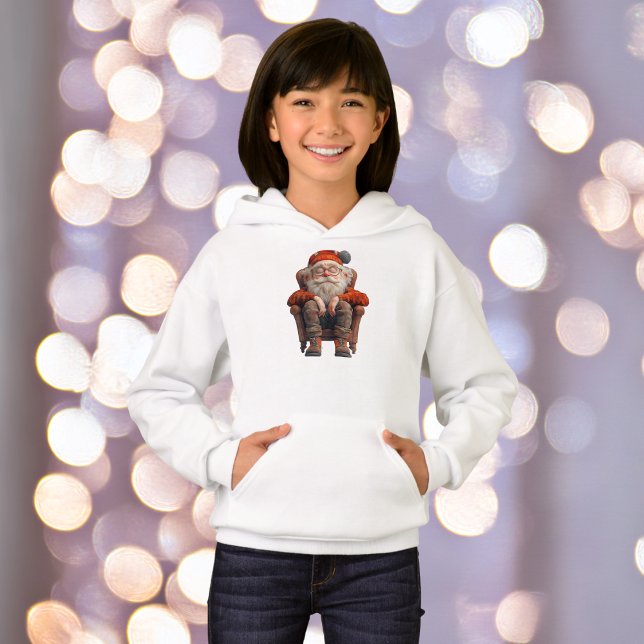 Cansado Santa 2 Chica Hoodie (Subido por el creador)