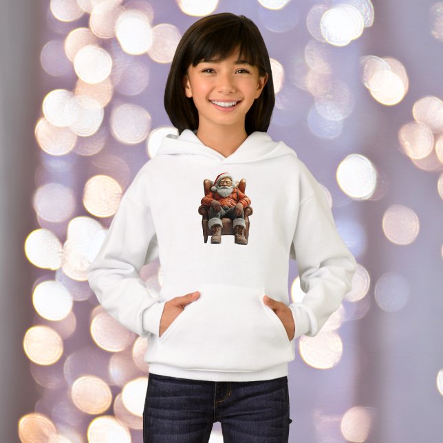Cansado Santa Chica Hoodie (Subido por el creador)
