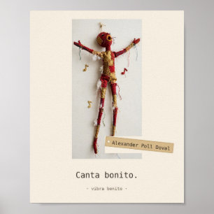 Canta bonito — Juguetes de Tela Póster