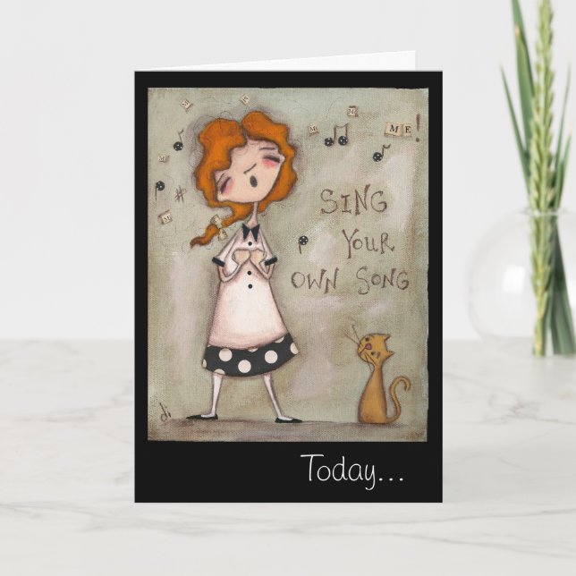 Canta tu propia canción - Tarjeta de cumpleaños (Anverso)
