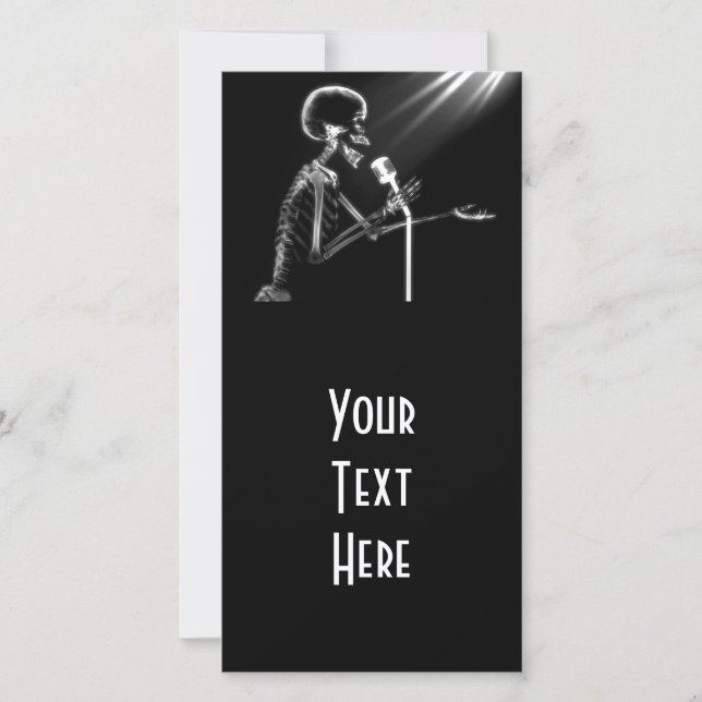 CANTANDO DE X-RAY SKELETON EN RETRO MIC - B&W (Anverso)