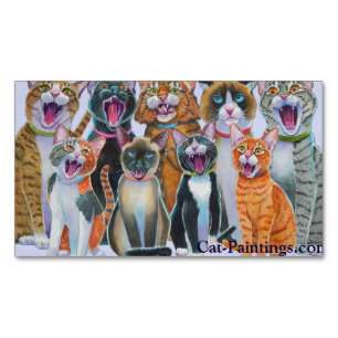 Cantando imanes de gatos Cat-Paintings.com
