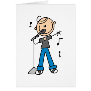 Cantante de la estrella en la tarjeta del