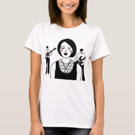 Cantante En Una Camiseta De Banda