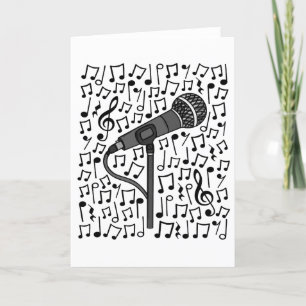 Cantante Micrófono notas musicales Cantando profes