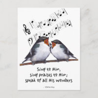 Cantar Alabanzas A Dios: Dos aves, notas musicales