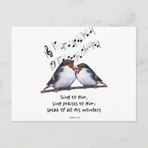 Cantar Alabanzas A Dios: Dos aves, notas musicales