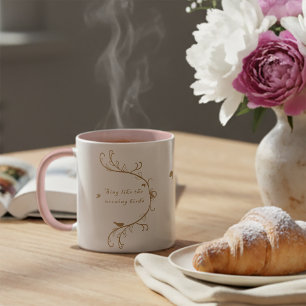 Cantar como la taza de los pájaros de la mañana