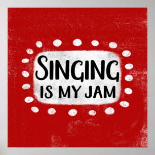 Cantar es mi arte de la pared Poster