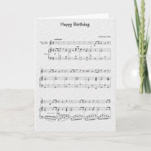 Cante la tarjeta del feliz cumpleaños