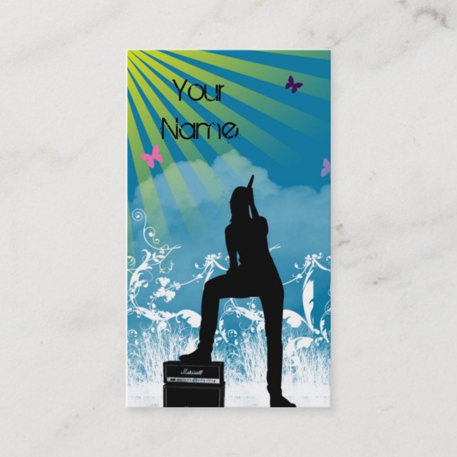 CÁNTELE la tarjeta de visita RUIDOSA (Anverso)