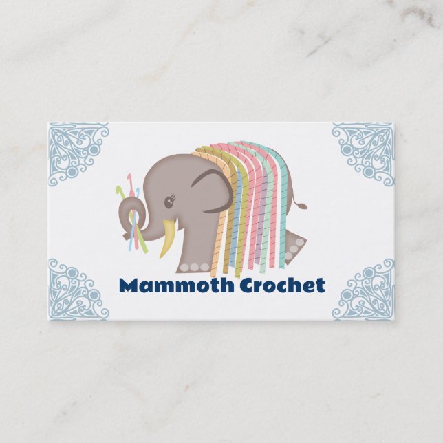 Canteras crochet hilados elefante lana tarjeta mam (Anverso)