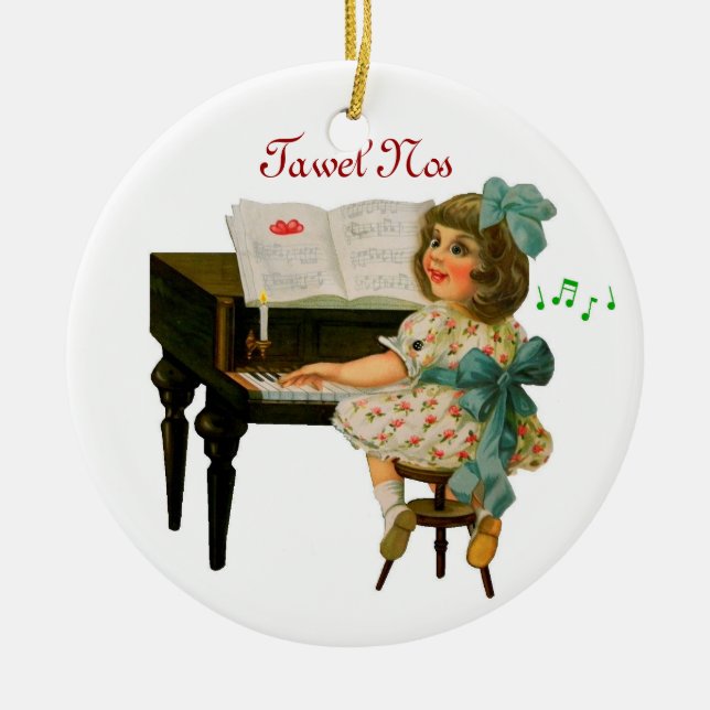 Canto Chica Ornamento de Navidad (Frente)