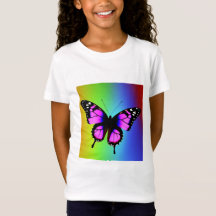 Canto de camiseta de mariposa superior