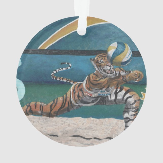 Canto Guerrero Voleibol Fantasía Ornamento acrílic (Reverso)