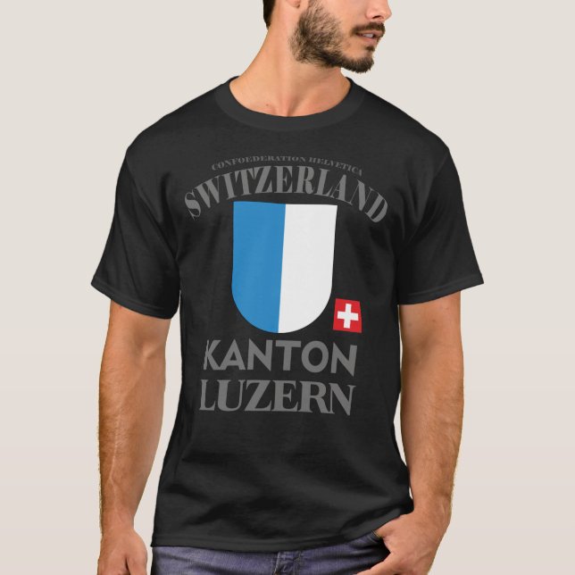 Cantón de Lucerna Suiza camiseta clásica (Anverso)