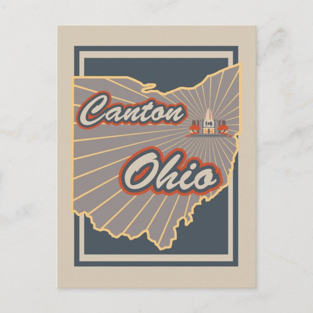 Cantón, postal de Ohio - Postcard de viaje v2 (Anverso)