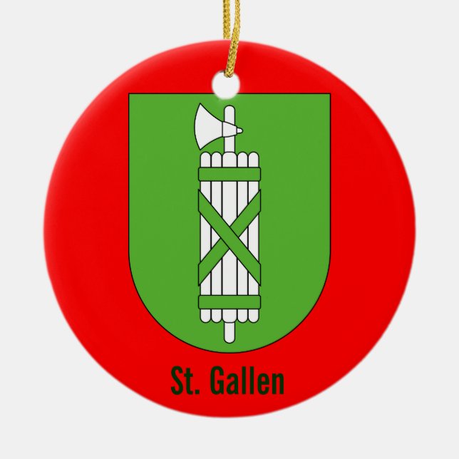 Cantón St Gallen * ornamento del navidad (Frente)