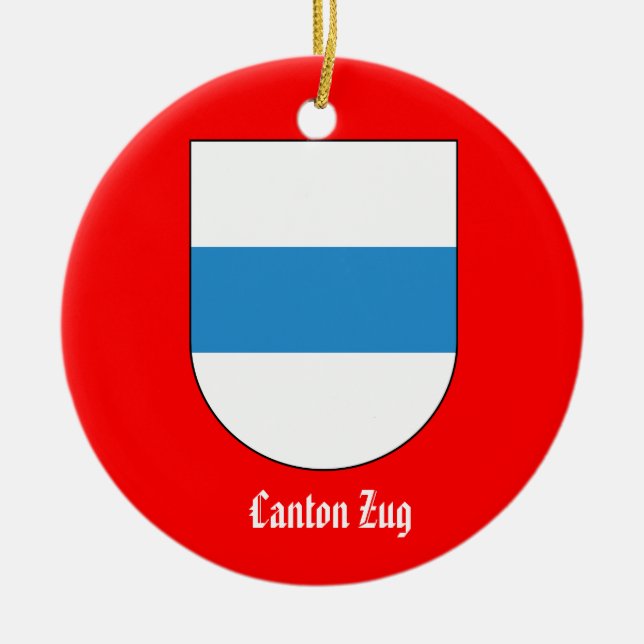 Cantón Zug*, ornamento del navidad de Suiza (Frente)