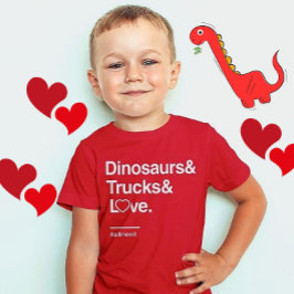 cantos valentinos niños camisetas de dinosaurio