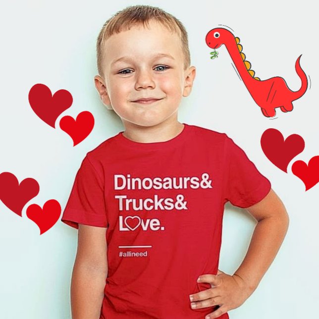 cantos valentinos niños camisetas de dinosaurio (Subido por el creador)