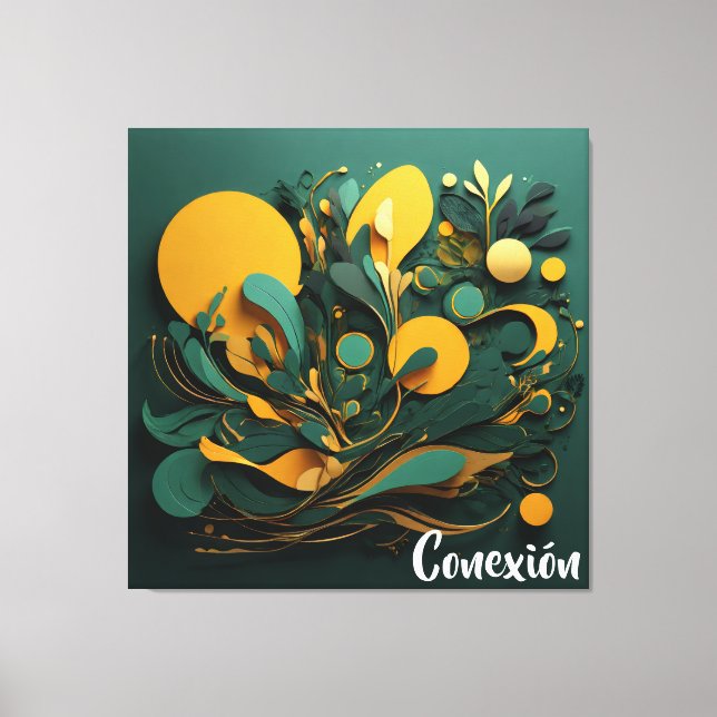 Canvas Arte Abstracto Biodiversidad Viva Conexión (Anverso)